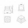 Inserto Quadrato di Plastica a Lamelle BIANCO per tubi di dimensoni 35 x 35 mm - Inserto Quadrato di Plastica BIANCO - insert