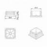 Inserto Quadrato di Plastica a Lamelle BIANCO per tubi di dimensoni 50 x 50 mm - Inserto Quadrato di Plastica BIANCO - insert
