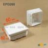 Inserto Quadrato di Plastica a Lamelle BIANCO per tubi di dimensoni 60 x 60 mm - Inserto Quadrato di Plastica BIANCO - insert