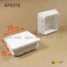 Inserto Quadrato di Plastica a Lamelle BIANCO per tubi di dimensoni 70 x 70 mm - Inserto Quadrato di Plastica BIANCO - insert