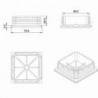 Inserto Quadrato di Plastica a Lamelle BIANCO per tubi di dimensoni 70 x 70 mm - Inserto Quadrato di Plastica BIANCO - insert