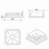 Inserto Quadrato di Plastica a Lamelle BIANCO per tubi di dimensoni 80 x 80 mm - Inserto Quadrato di Plastica BIANCO - insert