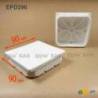 Inserto Quadrato di Plastica a Lamelle BIANCO per tubi di dimensoni 90 x 90 mm - Inserto Quadrato di Plastica BIANCO - insert