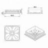 Inserto Quadrato di Plastica a Lamelle BIANCO per tubi di dimensoni 100 x 100 mm - Inserto Quadrato di Plastica BIANCO - inse