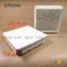 Square Plastic Standard Ribbed Insert for Tubes 110 x 110 mm WHITE - Square Insert White - square insert - ferrule insert
