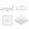 Inserto Quadrato di Plastica a Lamelle BIANCO per tubi di dimensoni 120 x 120 mm - Inserto Quadrato di Plastica BIANCO - inse
