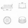 Inserto Rotondo di Plastica a Lamelle NERO per tubi di diametro ESTERIORE 50 mm - Inserto Rotondo di Plastica NERO - inserto