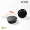 Inserto Rotondo di Plastica a Lamelle NERO per tubi di diametro ESTERIORE 70 mm - Inserto Rotondo di Plastica NERO - inserto