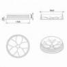 Inserto Rotondo di Plastica a Lamelle NERO per tubi di diametro ESTERIORE 120 mm - Inserto Rotondo di Plastica NERO - inserto