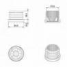 Inserto Rotondo di Plastica a Lamelle BIANCO per tubi di diametro ESTERIORE 32 mm - Inserto Rotondo di Plastica BIANCO - inse