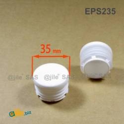 Embout à lamelles rond pour tubes de diamètre 22 mm BLANC EPR222-M 4 pièces ajile 