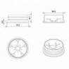 Inserto Rotondo di Plastica a Lamelle BIANCO per tubi di diametro ESTERIORE 70 mm - Inserto Rotondo di Plastica BIANCO - inse
