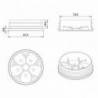 Inserto Rotondo di Plastica a Lamelle BIANCO per tubi di diametro ESTERIORE 80 mm - Inserto Rotondo di Plastica BIANCO - inse