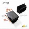 Rectangular Plastic Insert for 60x40 mm Tube Dimension and 1,0-2,5 mm Thickness BLACK - Rectangle Insert Black - rectangul