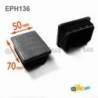 Rectangular Plastic Insert for 70x50 mm Tube Dimension and 1,0-3,0 mm Thickness BLACK - Rectangle Insert Black - rectangul