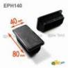 Rectangular Plastic Insert for 80x40 mm Tube Dimension and 3,0-5,0 mm Thickness BLACK - Rectangle Insert Black - rectangul