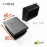 Inserto Rettangolare di Plastica a Lamelle NERO per tubi di dimensioni 80x60 mm con spessore 1,0-3,5 mm - Inserto Rettangolar