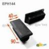 Rectangular Plastic Insert for 90x40 mm Tube Dimension and 3,0-5,0 mm Thickness BLACK - Rectangle Insert Black - rectangul
