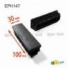 Rectangular Plastic Insert for 100x30 mm Tube Dimension and 1,0-4,0 mm Thickness BLACK - Rectangle Insert Black - rectangu
