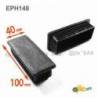 Rectangular Plastic Insert for 100x40 mm Tube Dimension and 1,0-3,0 mm Thickness BLACK - Rectangle Insert Black - rectangu