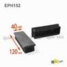 Rectangular Plastic Insert for 120x40 mm Tube Dimension and 1,0-3,0 mm Thickness BLACK - Rectangle Insert Black - rectangu