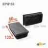 Rectangular Plastic Insert for 120x60 mm Tube Dimension and 1,0-4,0 mm Thickness BLACK - Rectangle Insert Black - rectangu