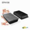 Rectangular Plastic Insert for 140x80 mm Tube Dimension and 2,0-4,0 mm Thickness BLACK - Rectangle Insert Black - rectangu