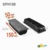 Rectangular Plastic Insert for 150x50 mm Tube Dimension and 2,0-5,0 mm Thickness BLACK - Rectangle Insert Black - rectangu