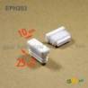 Rectangular Plastic Insert for 25x10 mm Tube Dimension and 1.0-2.5 mm Thickness WHITE - Rectangle Insert White - rectangul