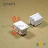 Rectangular Plastic Insert for 35x25 mm Tube Dimension and 1.0-3.0 mm Thickness WHITE - Rectangle Insert White - rectangul