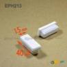 Rectangular Plastic Insert for 40x15 mm Tube Dimension and 1.0-2.5 mm Thickness WHITE - Rectangle Insert White - rectangul