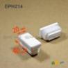 Embout Rectangulaire BLANC pour tube de dimension 40x20 mm et d'épaisseur 1,0-3,0 mm - embout rectangulaire blanc - embout