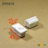 Rectangular Plastic Insert for 45x25 mm Tube Dimension and 1,0-2,5 mm Thickness WHITE - Rectangle Insert White - rectangul