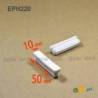 Rectangular Plastic Insert for 50x10 mm Tube Dimension and 1,0-2,0 mm Thickness WHITE - Rectangle Insert White - rectangul
