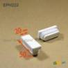 Rectangular Plastic Insert for 50x20 mm Tube Dimension and 1,0-3,0 mm Thickness WHITE - Rectangle Insert White - rectangul