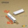 Embout Rectangulaire BLANC pour tube de dimension 60x10 mm et d'épaisseur 1,0-2,0 mm - embout rectangulaire blanc - embout