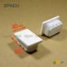 Rectangular Plastic Insert for 60x40 mm Tube Dimension and 3,0-5,0 mm Thickness WHITE - Rectangle Insert White - rectangul