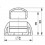 M12 diam. secure nut and bolt protection cap - WHITE