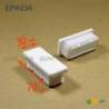 Embout Rectangulaire BLANC pour tube de dimension 70x30 mm et d'épaisseur 2,5-4,0 mm - embout rectangulaire blanc - embout