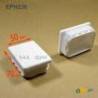 Rectangular Plastic Insert for 70x50 mm Tube Dimension and 1,0-3,0 mm Thickness WHITE - Rectangle Insert White - rectangul
