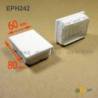 Rectangular Plastic Insert for 80x60 mm Tube Dimension and 1,0-3,5 mm Thickness WHITE - Rectangle Insert White - rectangul