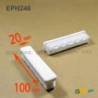 Kunststoff Lamellen-Stopfen für Rechteckrohre mit 100x20 mm Aussenmass und 1,0-3,0 mm Dicke - WEISS - Rechteckstopfen Weiss -