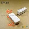 Rectangular Plastic Insert for 100x40 mm Tube Dimension and 1,0-3,0 mm Thickness WHITE - Rectangle Insert White - rectangu