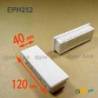 Rectangular Plastic Insert for 120x40 mm Tube Dimension and 1,0-3,0 mm Thickness WHITE - Rectangle Insert White - rectangu