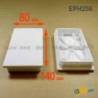 Rectangular Plastic Insert for 140x80 mm Tube Dimension and 2,0-4,0 mm Thickness WHITE - Rectangle Insert White - rectangu