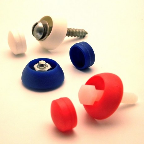 Robuste 12 mm diam. runde M12 Schrauben-Schutzabdeckungen - BLAU