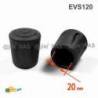 Heavy Duty Ferrule made from Vulcanized Rubber for 20 mm Diameter Furniture Tube/Feet BLACK - Round Rubber Black - round f