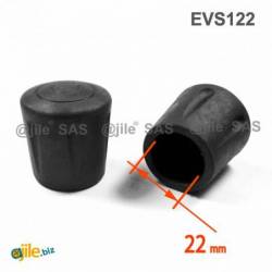 EVR022-M 22 mm BLANC 4 pièces Embout enveloppant rond en caoutchouc naturel pour tubes de diam ajile 