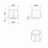 Heavy Duty Ferrule made from Vulcanized Rubber for 35 mm Diameter Furniture Tube/Feet BLACK - Round Rubber Black - round f
