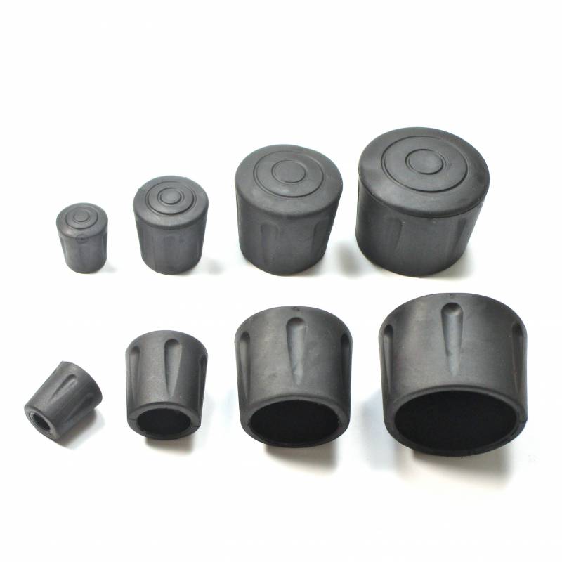 Heavy Duty Ferrule made from Vulcanized Rubber for 35 mm Diameter Furniture Tube/Feet BLACK - Round Rubber Black - round f